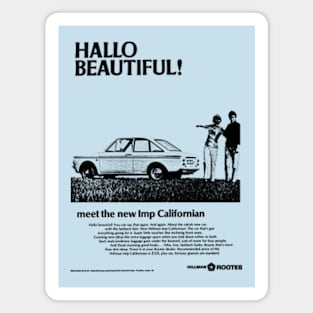 HILLMAN IMP CALIFORNIAN - advert Magnet